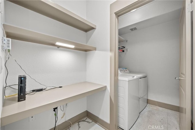 24535 Town Center Dr Unit 6309, Valencia, CA 91355 - laundry area with baseboards and separate washer and dryer