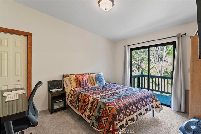 29278 Pine Dr, Cedar Glen, CA 92321 - carpeted bedroom featuring access to outside