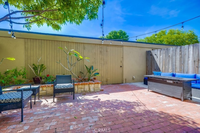 view of patio with fence