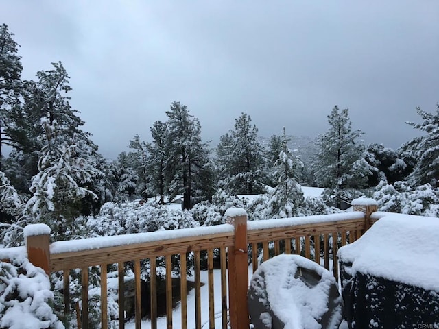 8551 Foothill Blvd, Pine Valley, CA 91962 - yard layered in snow with a balcony