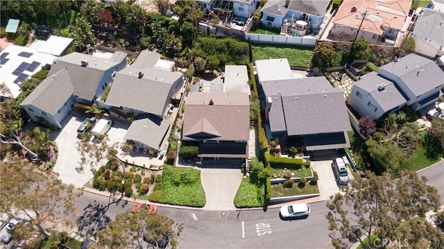 drone / aerial view with a residential view