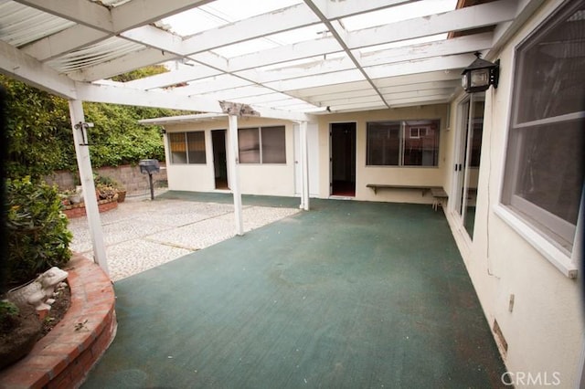 view of patio / terrace with a pergola