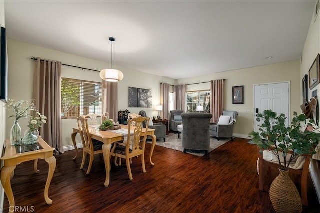 33077 Monte Dr, Temecula, CA 92592 - dining room with dark wood-style floors and baseboards