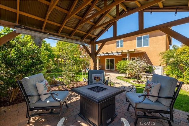 33077 Monte Dr, Temecula, CA 92592 - view of patio featuring a fire pit
