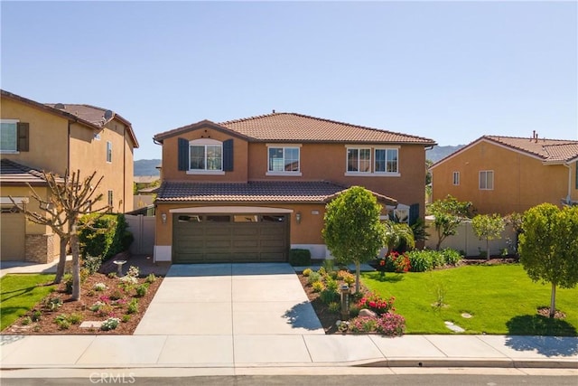 33077 Monte Dr, Temecula, CA 92592 - view of front facade featuring a tile roof, stucco siding, driveway, and an attached garage