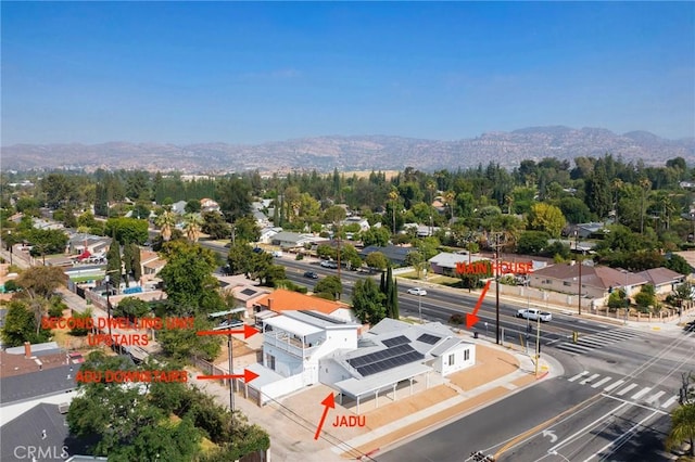 8245 Shoup Ave, West Hills, CA 91304 - drone / aerial view featuring a mountain view