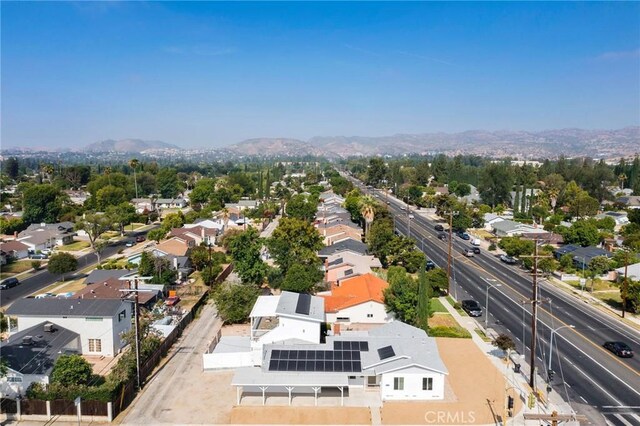 8245 Shoup Ave, West Hills, CA 91304 - drone / aerial view with a residential view and a mountain view