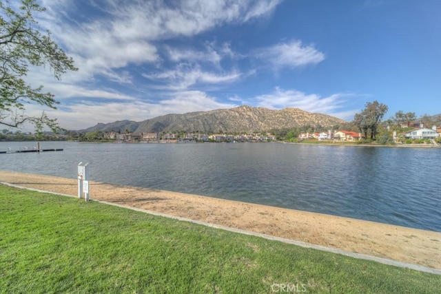 10917 Breezy Meadow Dr, Moreno Valley, CA 92557 - property view of water featuring a boat dock and a mountain view