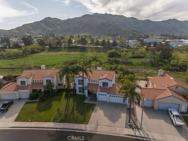 10917 Breezy Meadow Dr, Moreno Valley, CA 92557 - birds eye view of property with a residential view and a mountain view