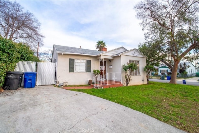 2484 Hanning Ave, Altadena, CA 91001 - bungalow-style house featuring stucco siding, a gate, and a chimney