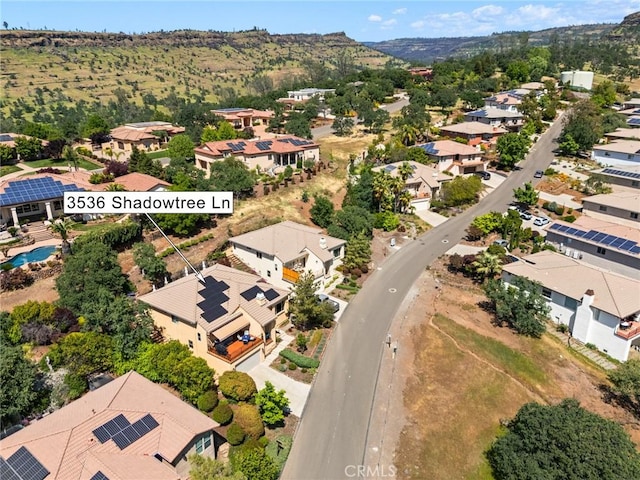 bird's eye view with a residential view
