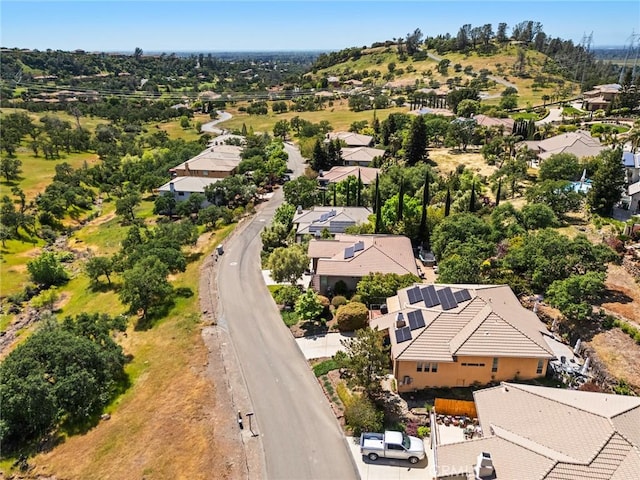 bird's eye view with a residential view