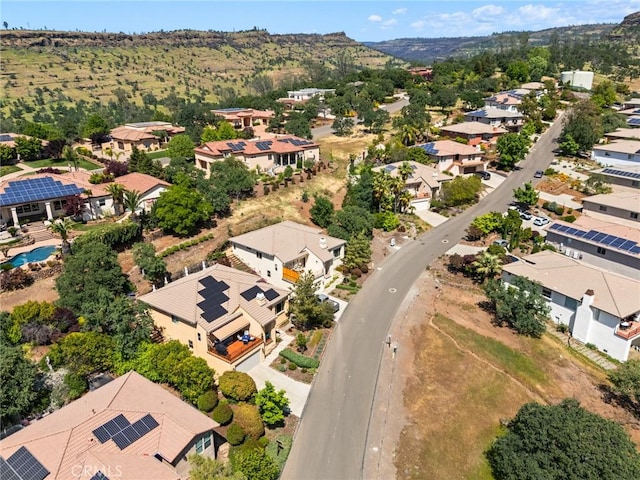 aerial view featuring a residential view