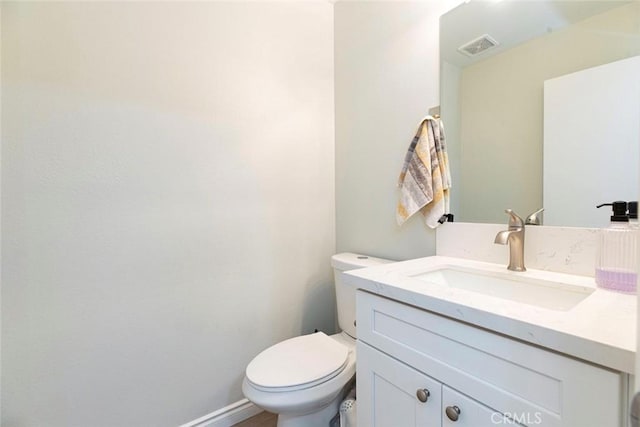809 E Acacia Ave Unit H, Glendale, CA 91205 - half bathroom with visible vents, toilet, and vanity