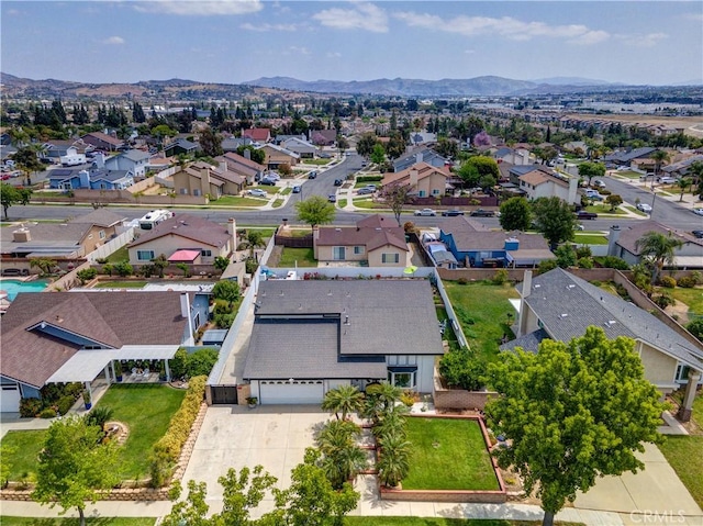 917 Brandywine Ln, Corona, CA 92880 - aerial view of residential area featuring a mountain backdrop