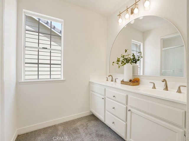 2720 E Walnut Ave Unit 10, Orange, CA 92867 - full bath with baseboards and double vanity