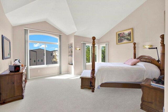 14082 Montfort Ct, San Diego, CA 92128 - bedroom with lofted ceiling and carpet