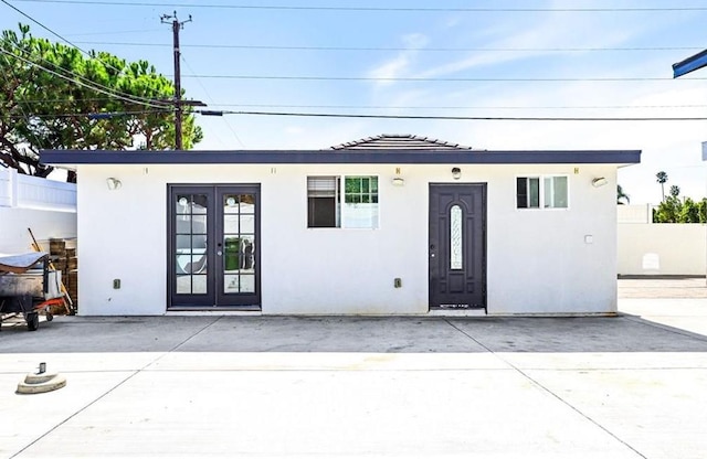 exterior space featuring french doors