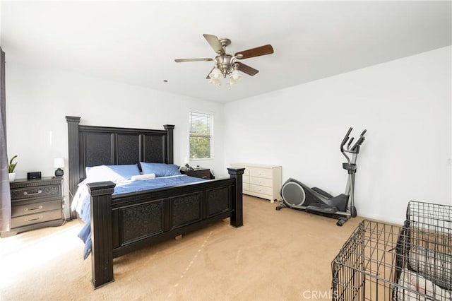 6651 Darling Ln, San Bernardino, CA 92407 - bedroom with light colored carpet and a ceiling fan