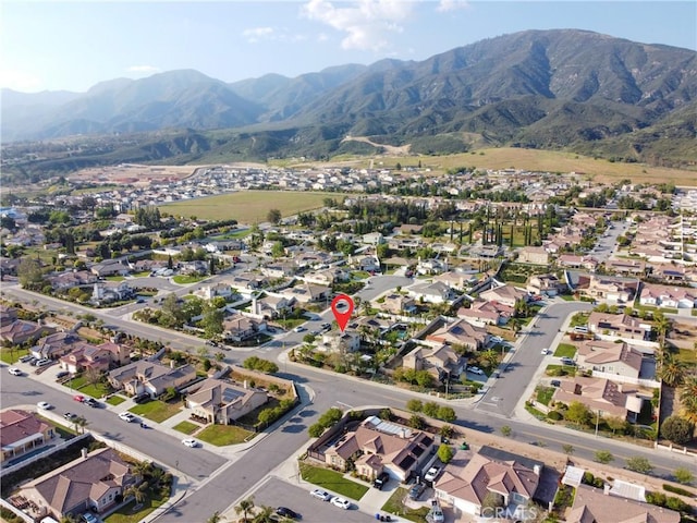 6651 Darling Ln, San Bernardino, CA 92407 - drone / aerial view featuring a mountain view and a residential view