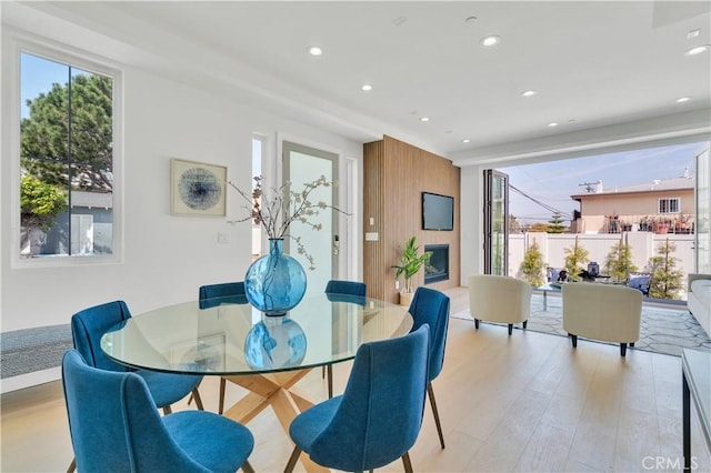 3202 Green Ln, Redondo Beach, CA 90278 - dining space featuring a healthy amount of sunlight, light wood finished floors, and recessed lighting