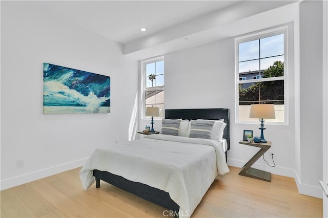 3202 Green Ln, Redondo Beach, CA 90278 - bedroom featuring recessed lighting, light wood finished floors, and baseboards