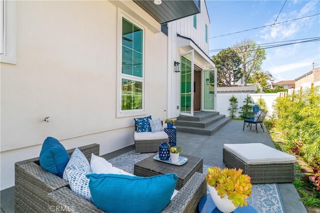 3202 Green Ln, Redondo Beach, CA 90278 - view of patio / terrace featuring fence and outdoor lounge area