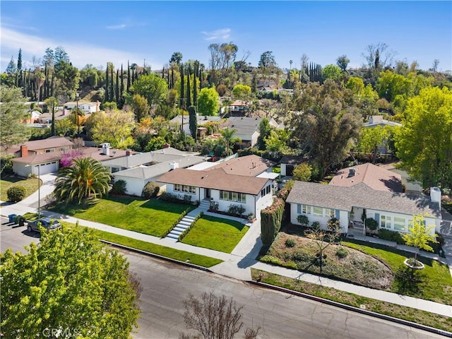 aerial view featuring a residential view