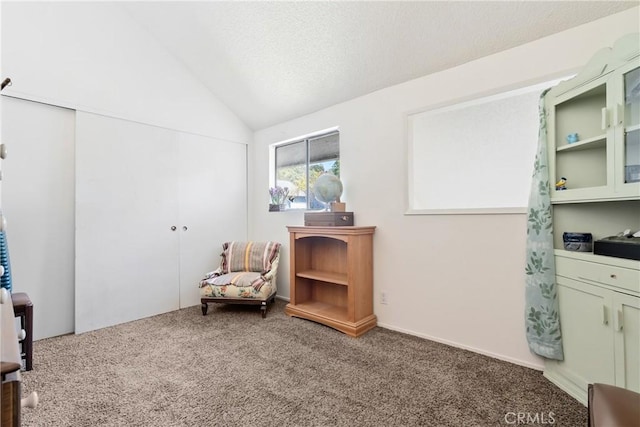 1 Quail Ridge Dr, Atascadero, CA 93422 - living area with carpet flooring and vaulted ceiling