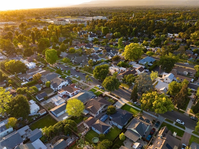 drone / aerial view with a residential view