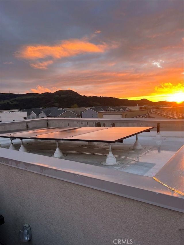 view of water feature with a mountain view