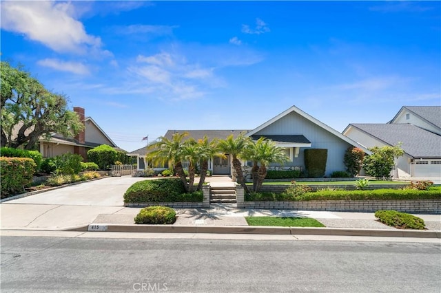 415 S Cedarhaven Way, Anaheim Hills, CA 92807 - view of front of property featuring concrete driveway and a fenced front yard