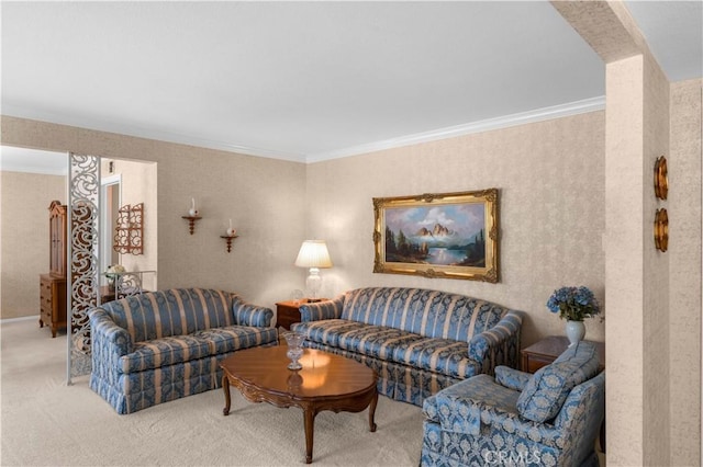 415 S Cedarhaven Way, Anaheim Hills, CA 92807 - living room with carpet flooring and ornamental molding