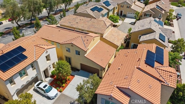 drone / aerial view featuring a residential view