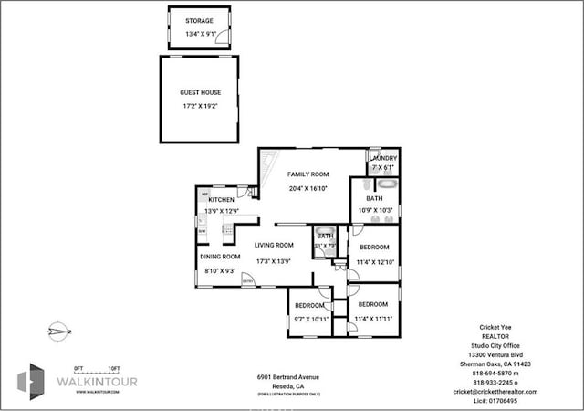 6901 Bertrand Ave, Reseda, CA 91335 - floor plan