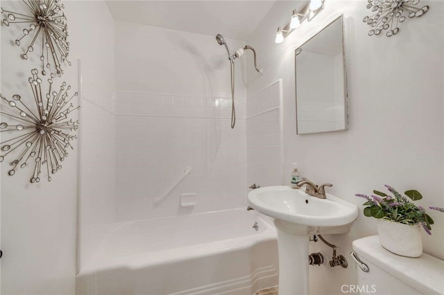 6901 Bertrand Ave, Reseda, CA 91335 - bathroom with toilet and bathtub / shower combination