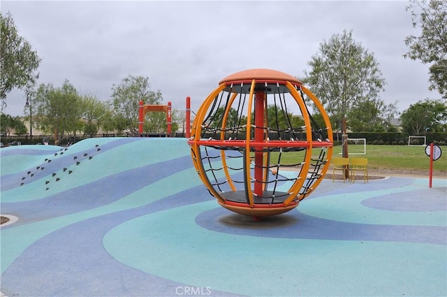 community playground with fence