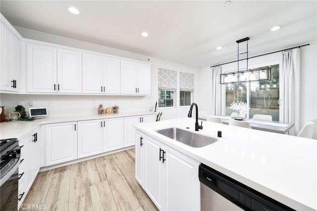 4160 S Bodega Way Unit 2, Ontario, CA 91761 - kitchen with a sink, appliances with stainless steel finishes, recessed lighting, light countertops, and light wood-style floors