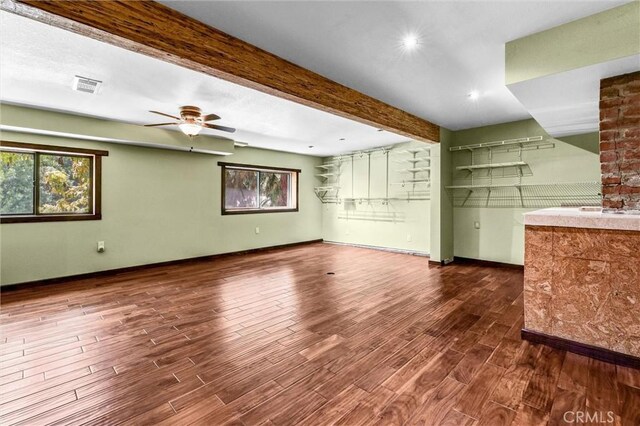 2310 Las Palomas Dr, La Habra Heights, CA 90631 - interior space with baseboards, visible vents, and dark wood-type flooring