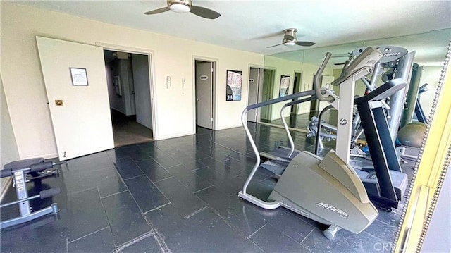 400 S Los Robles Ave Unit 306, Pasadena, CA 91101 - exercise room featuring ceiling fan