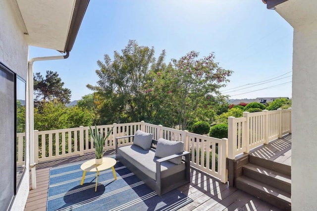 3612 Palomar Dr, Fallbrook, CA 92028 - wooden terrace with outdoor lounge area