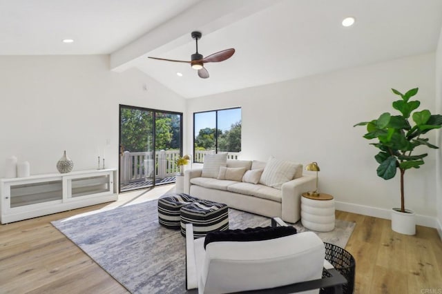 3612 Palomar Dr, Fallbrook, CA 92028 - living room featuring ceiling fan, wood finished floors, and recessed lighting