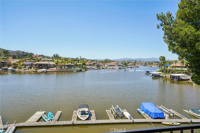 24319 Canyon Lake Dr Unit 10, Canyon Lake, CA 92587 - dock area featuring a water and mountain view