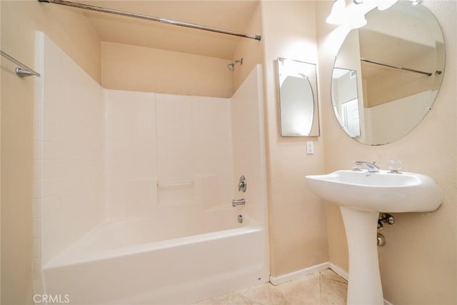 26396 Arboretum Way Unit 2906, Murrieta, CA 92563 - bathroom featuring tub / shower combination, baseboards, and tile patterned floors