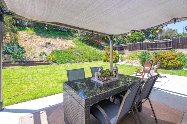 view of patio / terrace featuring outdoor dining area