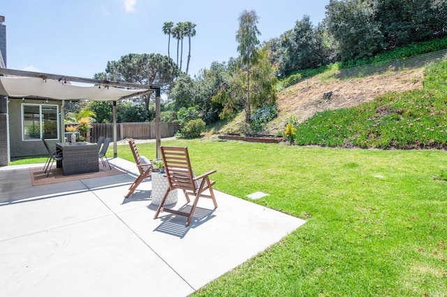 view of yard featuring a patio area