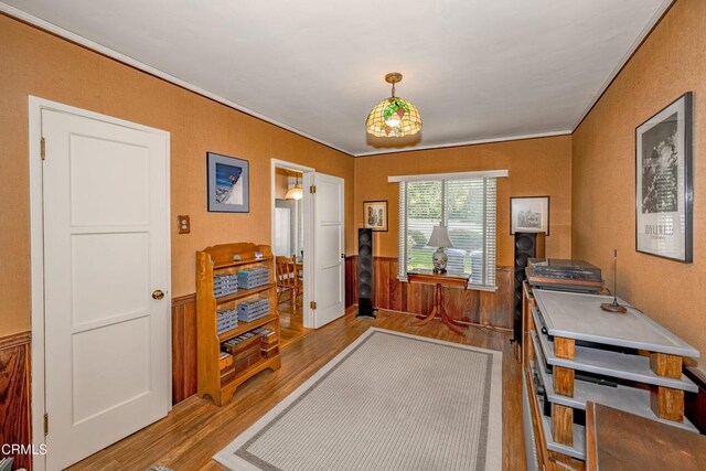 1404 Sycamore Ave, Glendale, CA 91201 - home office featuring wood finished floors and ornamental molding