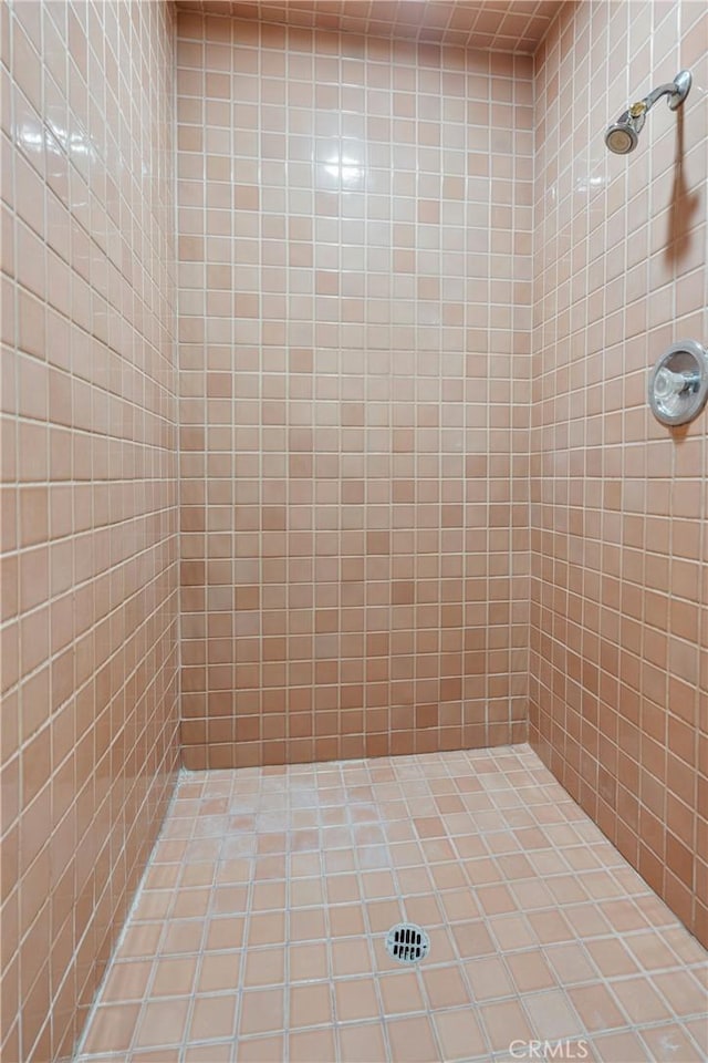 bathroom with tiled shower