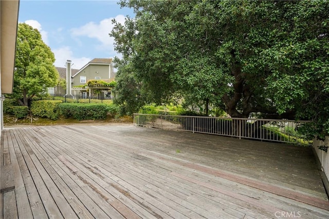deck with fence