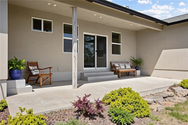 exterior space with entry steps